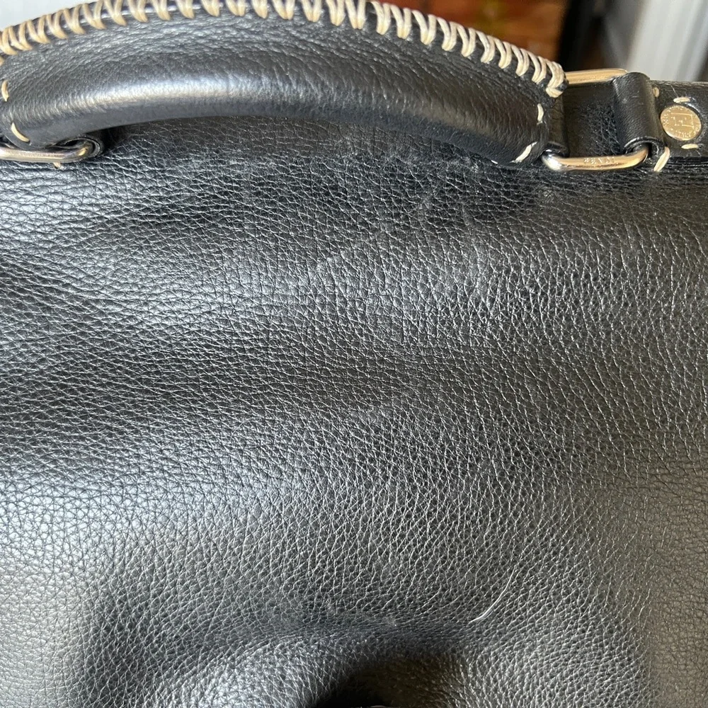 FENDI Black Leather Briefcase with Stitch Detail - Picture 5 of 13